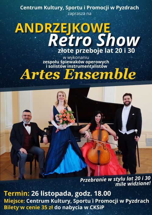 Andrzejkowe Retro Show plakat