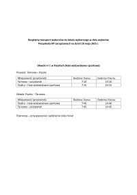 Informacja o bezpłatnym transporcie