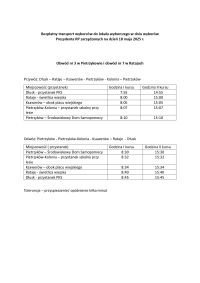 Informacja o bezpłatnym transporcie