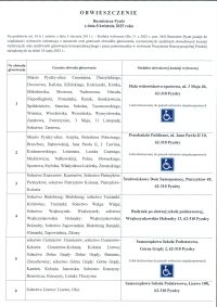 Informacja o obwodach wyborczych