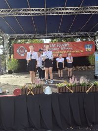 Występ uczniów z okazji 125-lecia OSP w Pyzdrach