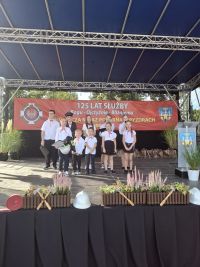 Występ uczniów z okazji 125-lecia OSP w Pyzdrach
