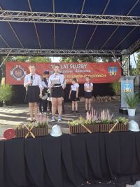 Występ uczniów z okazji 125-lecia OSP w Pyzdrach