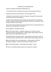 Informacja dla mieszkańców