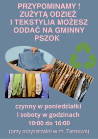 Zbiórka odzieży plakat