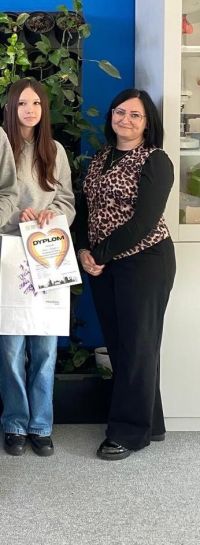 Laureatka konkursu z opiekunem