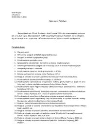 XV sesja-porządek obrad