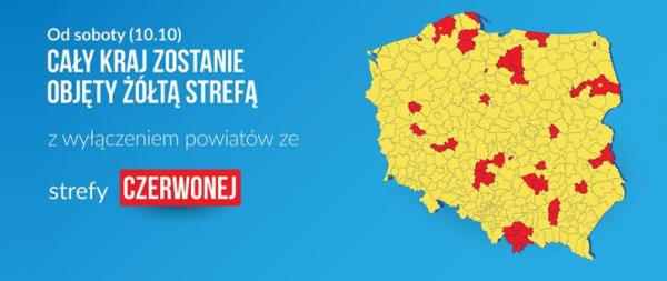 Nowe obostrzenia - cała Polska w żółtej strefie