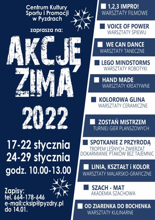 Ferie zimowe - zapwiedź