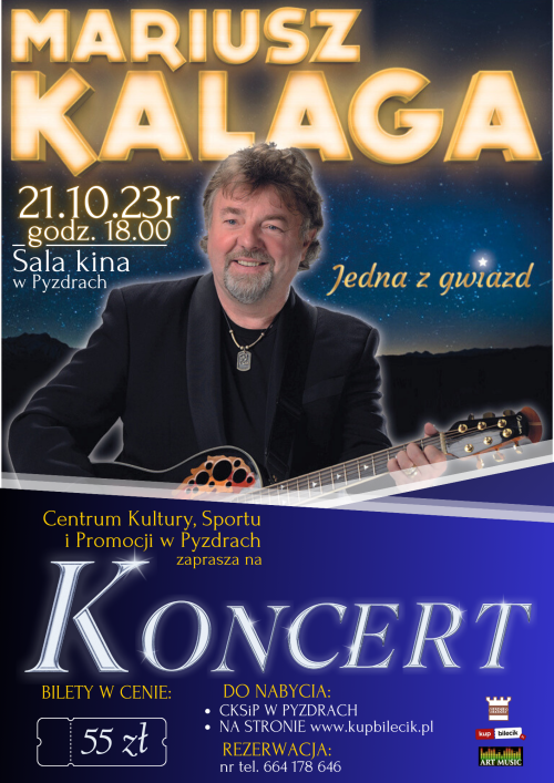 Koncert Mariusza Kalagi - zapowiedź